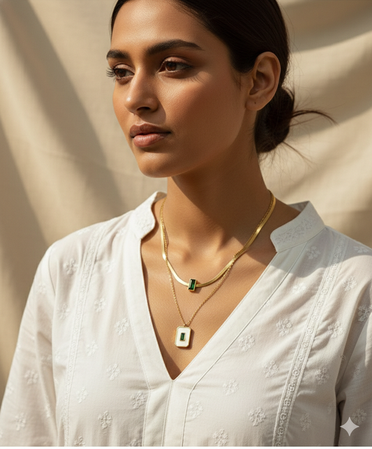 Royal Emerald Herringbone Duo