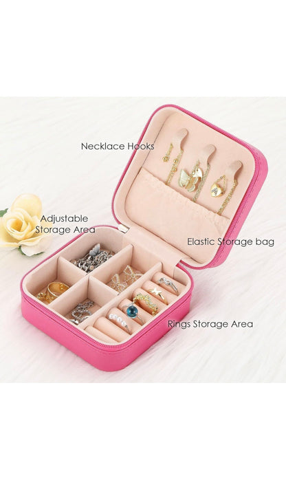 Square Velvet Jewellery Travel Organiser Box