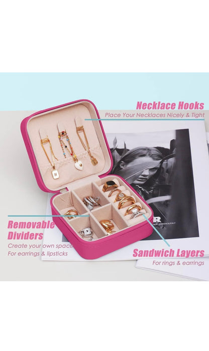 Square Velvet Jewellery Travel Organiser Box