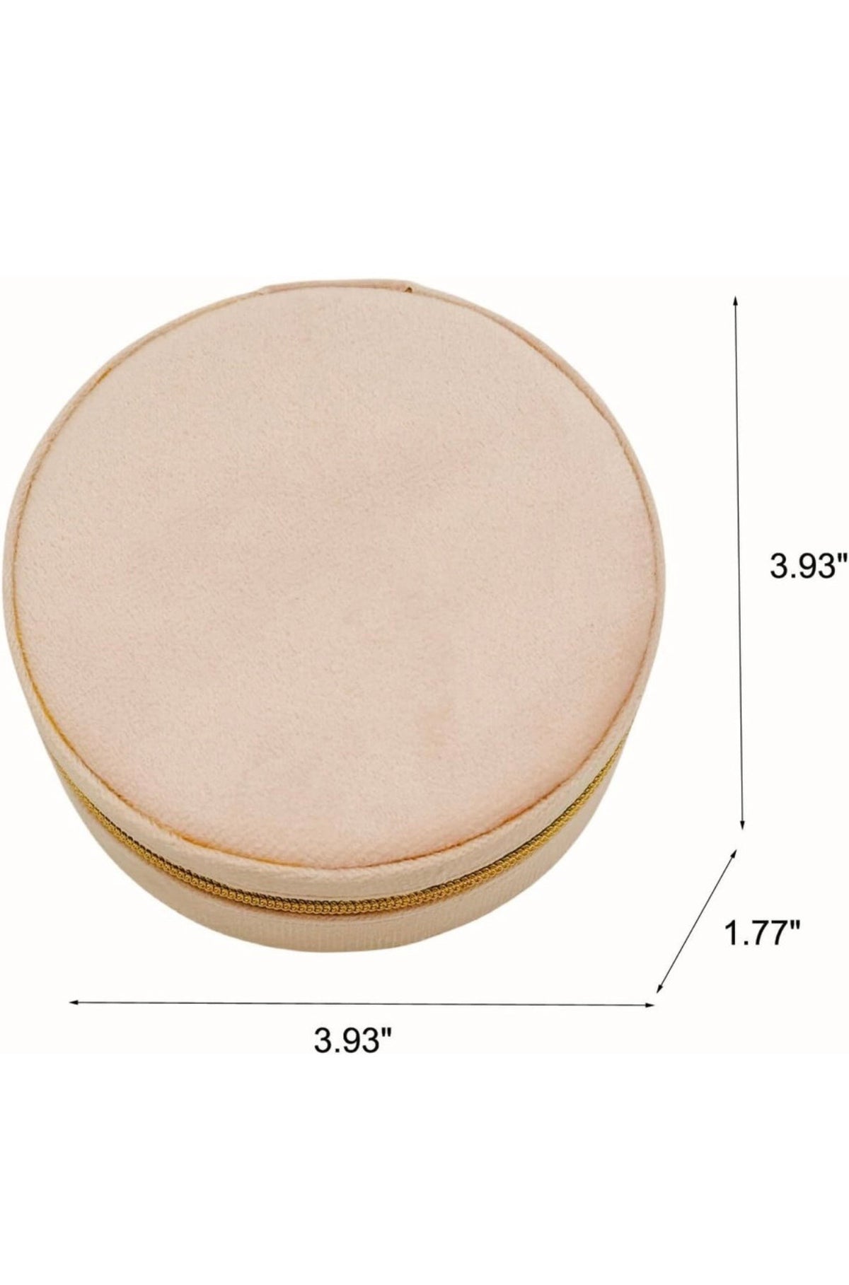 Round Velvet Jewellery Travel Organiser Box