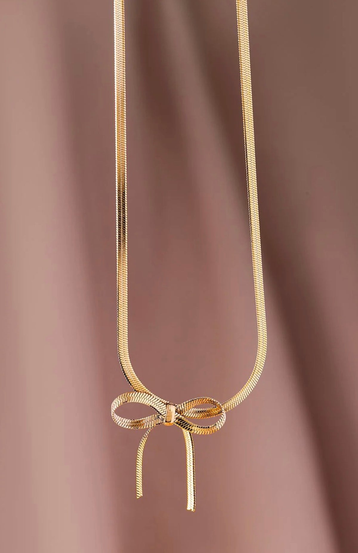 Aria Silk Bow Necklace