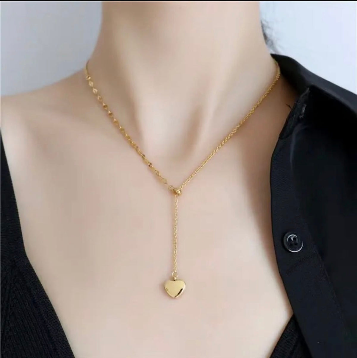 The Amora Y-Drop Heart Choker