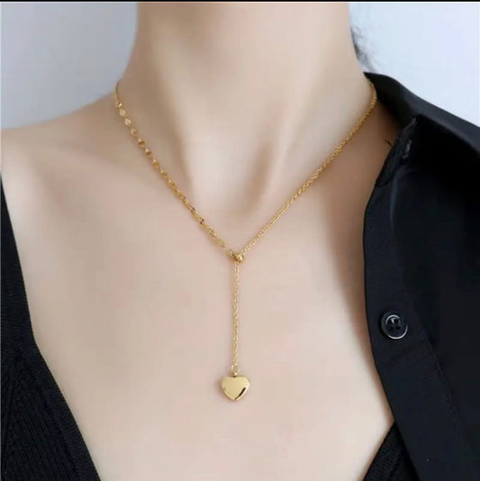 The Amora Y-Drop Heart Choker